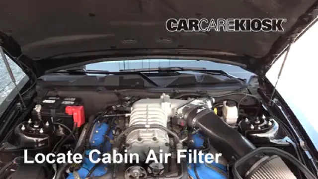 2011 Ford Mustang Shelby GT500 5.4L V8 Supercharged Coupe Filtro de aire (interior) Cambio